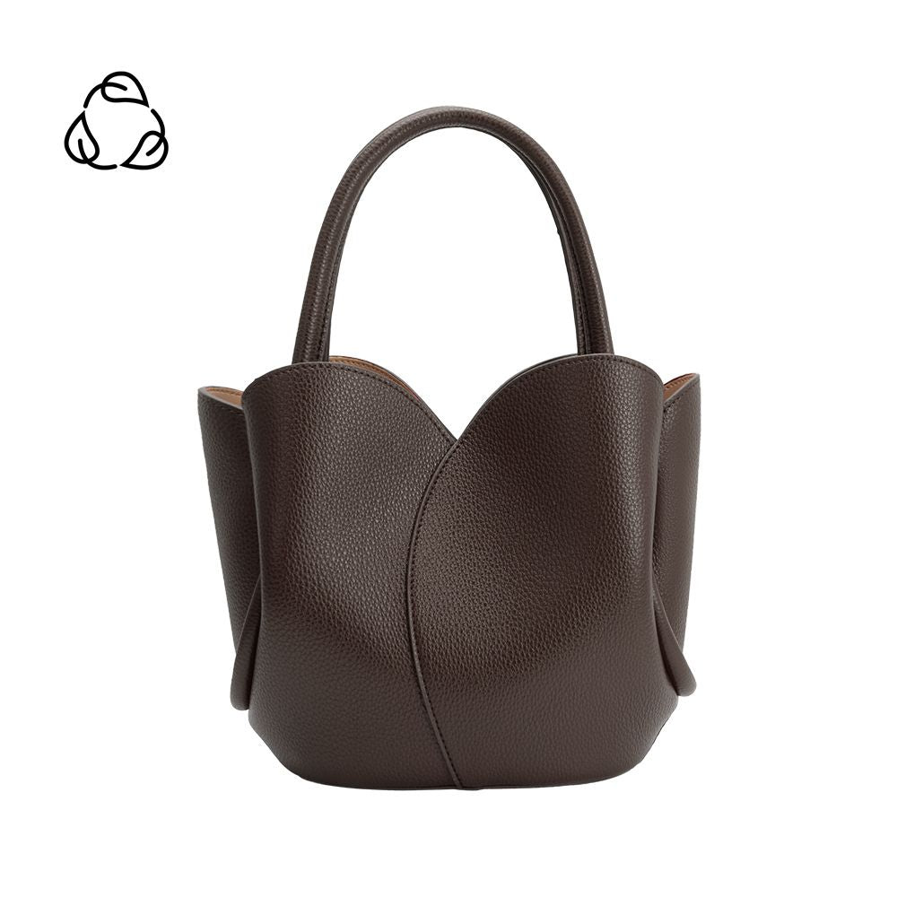 best vegan leather tote backpacks Avril Black Recycled Top Handle Bag conscious moms Lambert Danyka - Vegan Leather