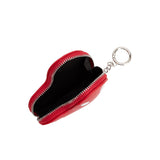 Puffy Polka Dot Heart Red Vegan Bag Charm