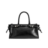 Rhonda Black Recycled Vegan Top Handle Bag