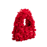 Bloom Red Vegan Satin Top Handle Bag