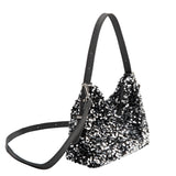 Yara Silver Sequin Shoulder Bag
