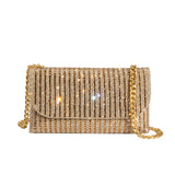 Kiki Gold Rhinestone Crossbody Clutch