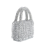 Ryan Silver Beaded Top Handle Bag