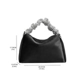 Estela Black Top Handle Bag
