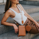 Iris Saddle Recycled Vegan Crossbody Bag