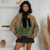 Phoebe Espresso Recycled Vegan Shoulder Bag