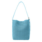 A large sky woven nylon tote bag with a zip pouch inside.