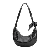 Bambi Black Vegan Leather Shoulder Bag
