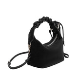 Tatiana Black Suede Recycled Vegan Top Handle Bag