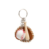 Baseball White Vegan Bag Charm