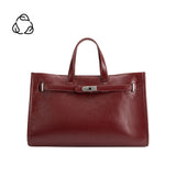 Sutton Burgundy Recycled Vegan Tote Bag