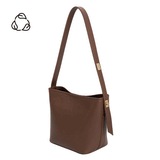 Irina Espresso Recycled Vegan Shoulder Bag