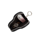 Puffy Polka Dot Heart Black Vegan Bag Charm