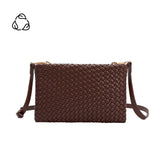 Daisy Espresso Woven Recycled Vegan Crossbody