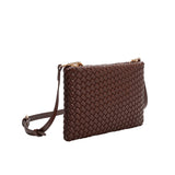 Daisy Espresso Woven Recycled Vegan Crossbody