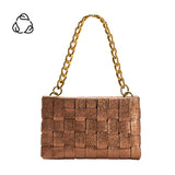 Mimie Bronze Woven Crossbody Bag