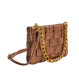 Mimie Bronze Woven Crossbody Bag