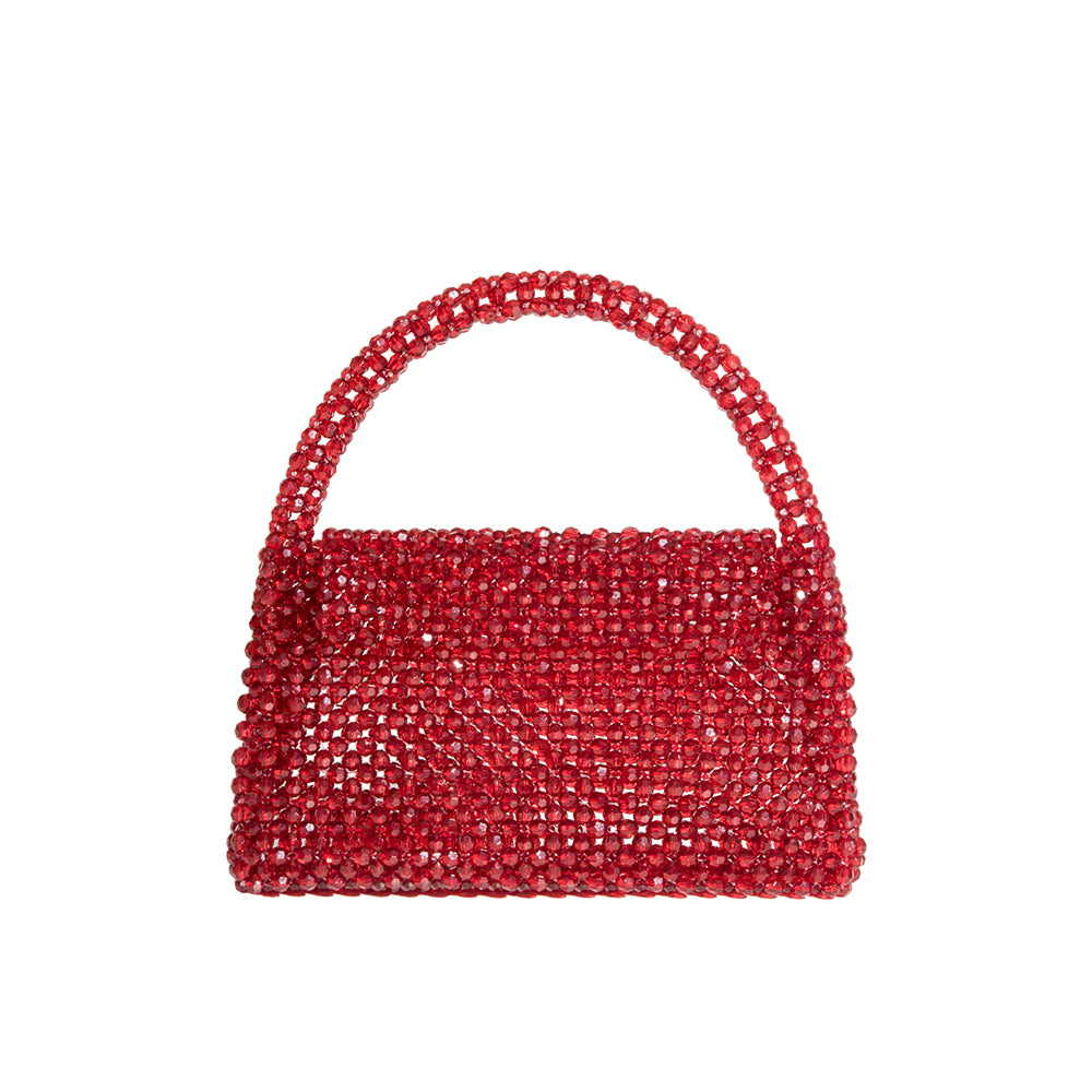 Sherry Ruby Beaded Top Handle Bag FINAL SALE