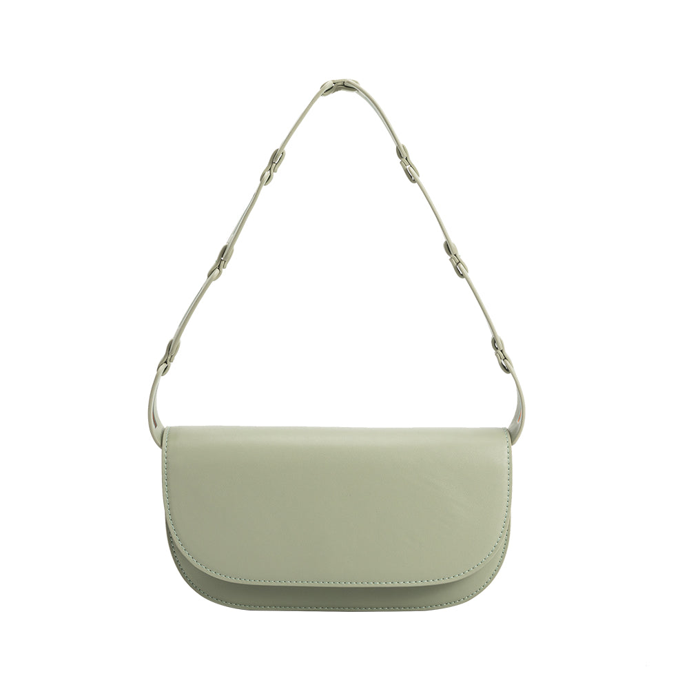 Melie Bianco Recycled Vegan Leather Inez Small Shoulder Bag in Mint