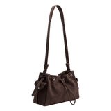 Rhuby Chocolate Recycled Vegan Suede Shoulder Bag