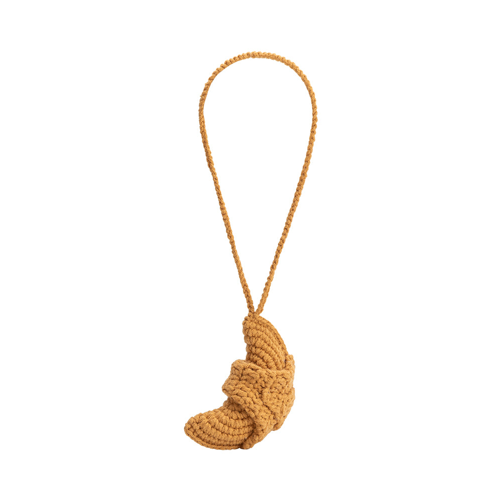 Croissant Crochet Bag Charm