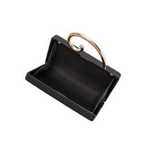 Raya Black Vegan Leather Crossbody Bag