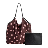Cathy Burgundy Satin Tote Bag