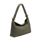 Quinn Olive Recycled Vegan Leather Shoulder Bag