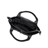 Avril Black Recycled Vegan Leather Top Handle Bag