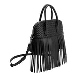 Halle Black Recycled Vegan Leather Top Handle Bag