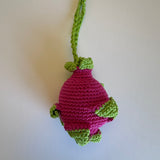 SAMPLE BD1054 Dragon Fruit Crochet Bag Charm - FINAL SALE