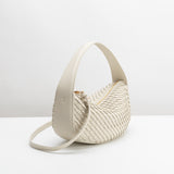 SAMPLE SM7054 White Small Top Handle Bag - FINAL SALE