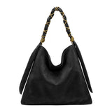 Venus Black Recycled Vegan Suede Tote Bag