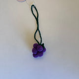 SAMPLE BD1054 Grape Crochet Bag Charm - FINAL SALE
