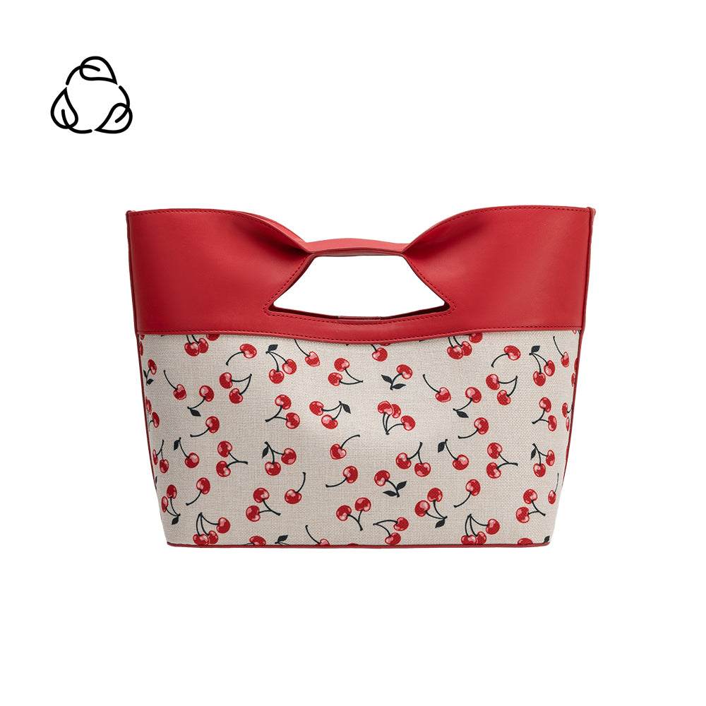 Jillian Cherry Recycled Vegan Leather Tote Bag