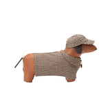 Dog Houndstooth Vegan Leather Crossbody Bag
