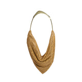 SAMPLE YS8502 Gold Crystal Mesh Top Handle Bag - FINAL SALE