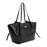 Imelda Black Recycled Vegan Leather Tote Bag