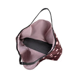 Cathy Burgundy Satin Tote Bag