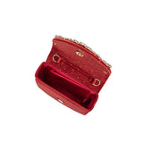 Trudie Red Velvet Crossbody Bag