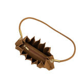 Carrie Camel Pleated Vegan Suede Shoulder Bag