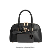 Rue Black Recycled Vegan Top Handle Bag