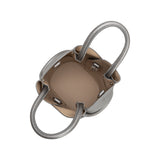 Tulip Metallic Pewter Mini Recycled Vegan Top Handle Bag