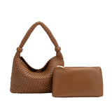 Quinn Olive Recycled Vegan Leather Shoulder Bag