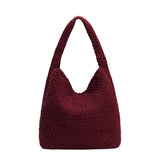 Johanna Burgundy Large Recycled Vegan Suede Shoulder Bag