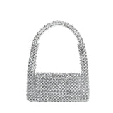 Tawny Silver Beaded Top Handle Bag