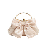 Grace Champagne Bow Top Handle Bag
