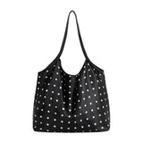 Cathy Black Satin Tote Bag