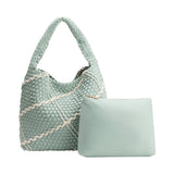 Johanna Seafoam Large Nylon Shoulder Bag