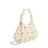 Lulu Pearl Beaded Top Handle Bag